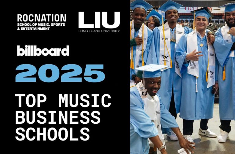 Roc Nation School of Music, Sports & Entertainment at LIU Named to Billboard Magazine’s 2025 Top Music Business Schools List