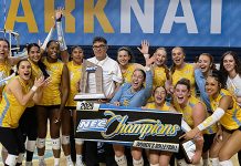 Sharks to Battle Nebraska After Winning 13th NEC Title