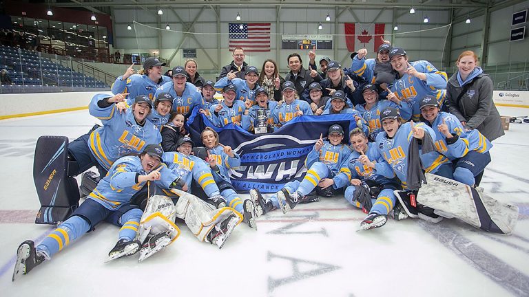 CHAMPIONS! Women’s Ice Hockey Defeats Saint Anselm to Capture NEWHA Championship