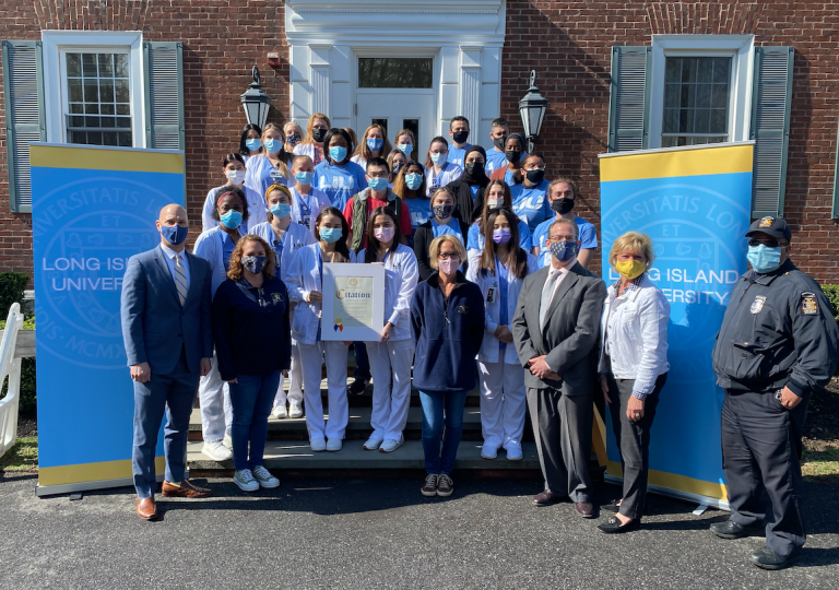 LIU Honored for Vaccine Distribution Efforts