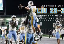 LIU Knocks off Eastern Michigan to Earn Program’s 1st FBS Win