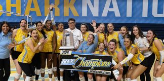 Sharks to Battle Nebraska After Winning 13th NEC Title