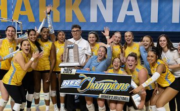 Sharks to Battle Nebraska After Winning 13th NEC Title