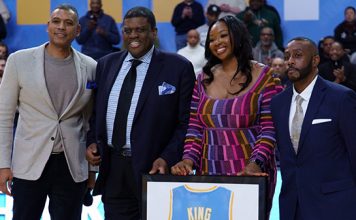Bernard King Honored on NY Knicks Night as the Sharks Shine