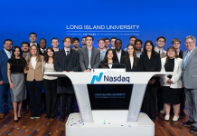 Business Students Celebrate Centennial Moment at Nasdaq